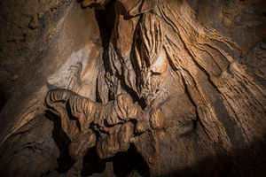 Concrétion des grottes de Sare