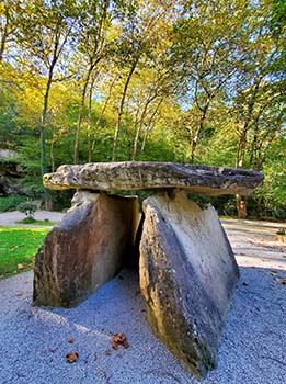 Dolmen in the megalithic park of the caves of Sare